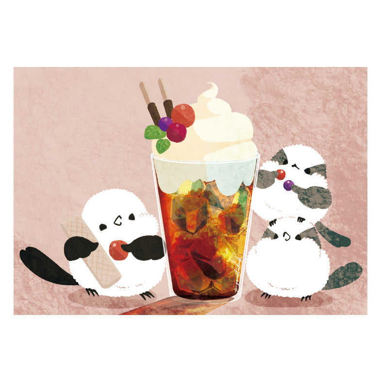 Long-tailed Tit ＆ Berry Tea Memo Pad