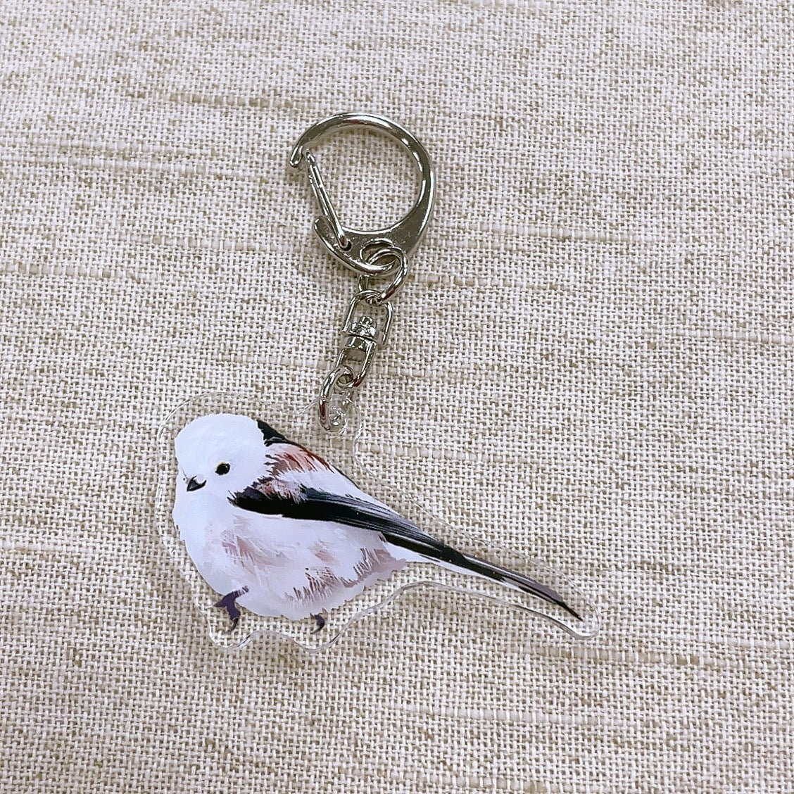 (Made-to-order requests are currently closed. Please wait until we reopen.) Made-to-Order Long-tailed Tit Acrylic Key Holder