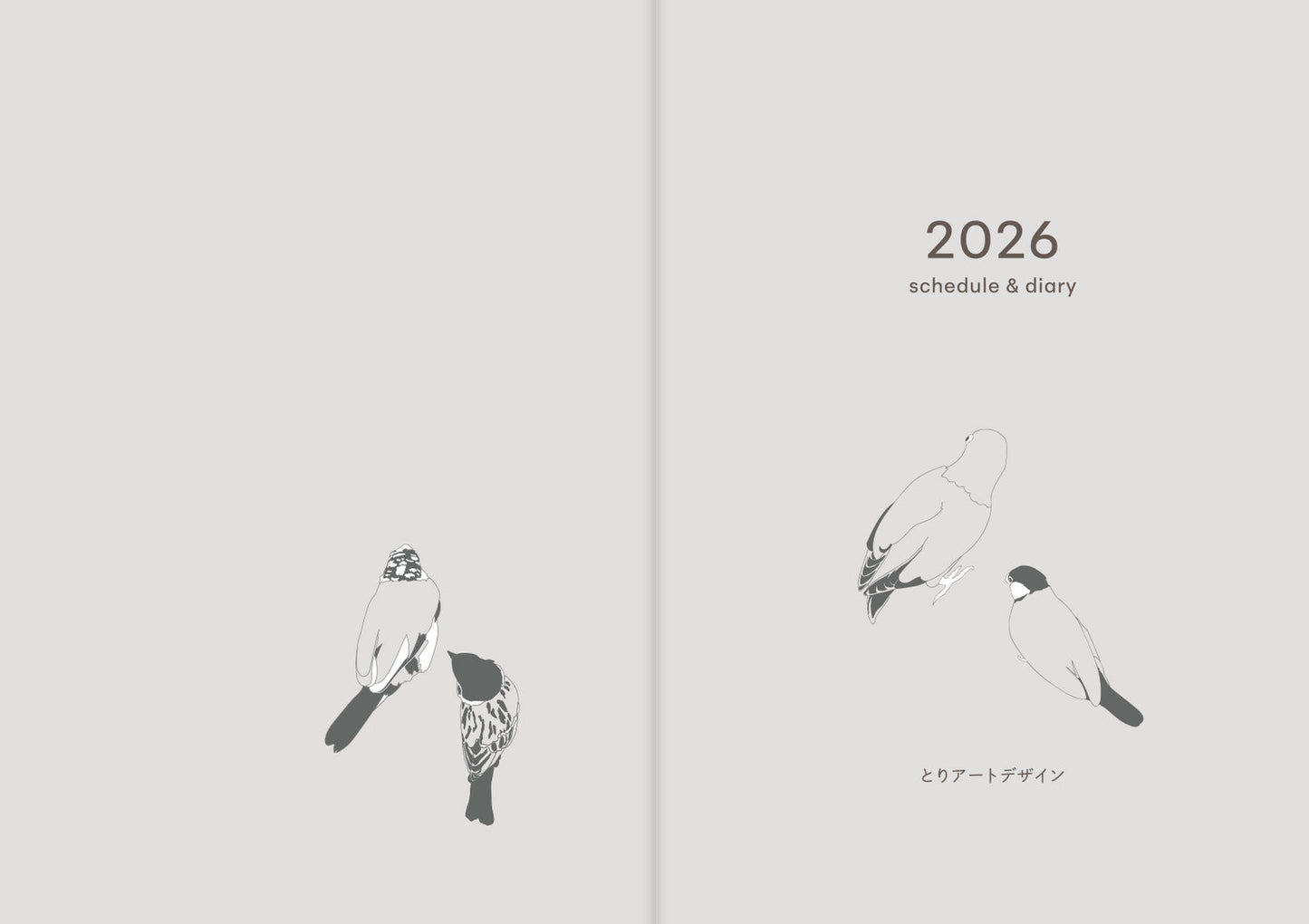 2026 Beautiful Birds Planner Diary Schedule Book A6 size (December 2025 Start)