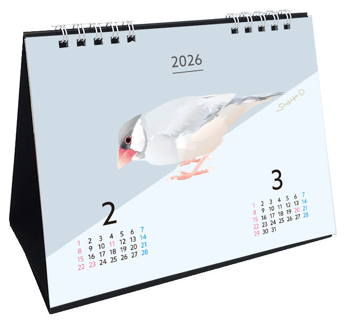 2026 Beautiful Birds Desk Calendar