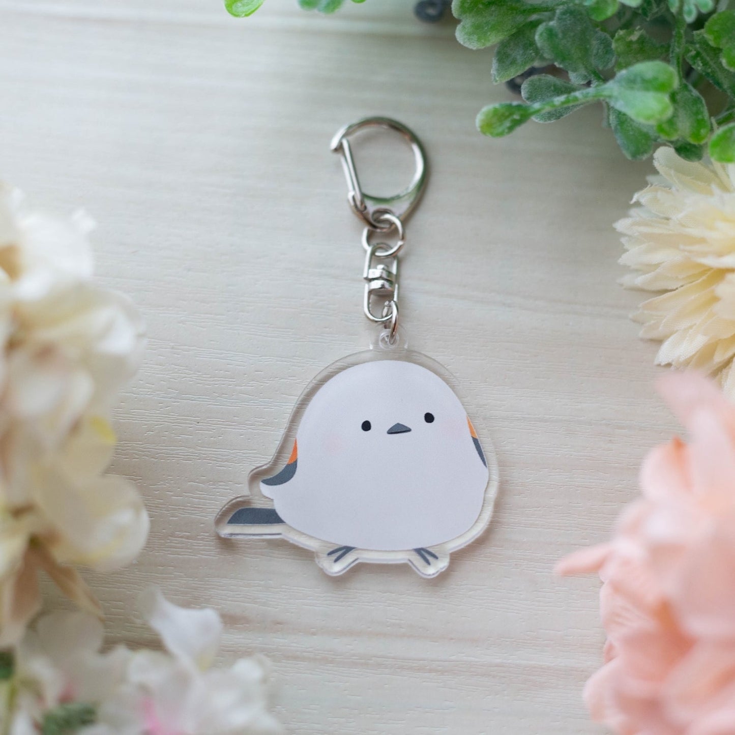 (Made-to-order requests are currently closed. Please wait until we reopen.) Made-to-Order Long-tailed Tit Acrylic Key Holder