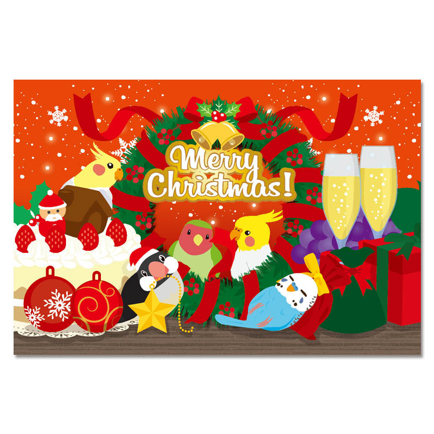 Bird Christmas Postcards Set of 6 - 2 designs
