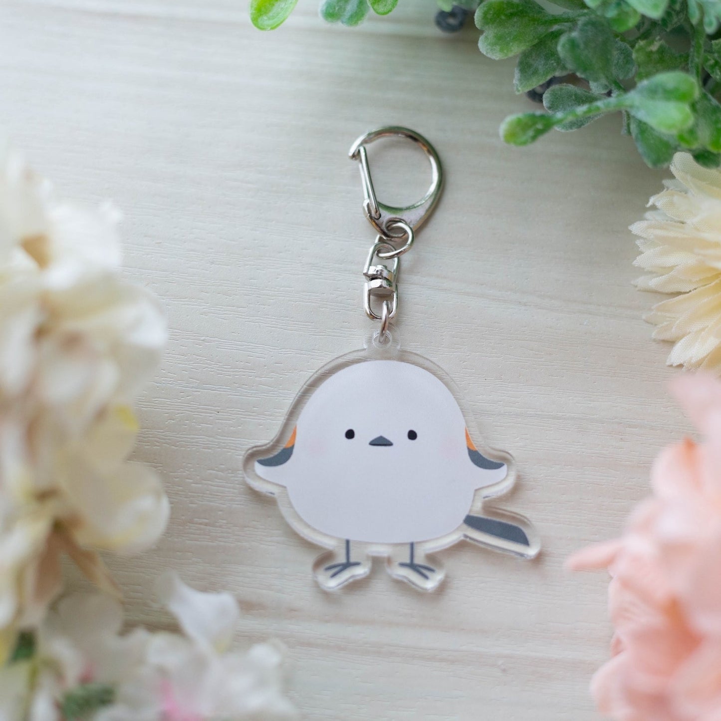 (Made-to-order requests are currently closed. Please wait until we reopen.) Made-to-Order Long-tailed Tit Acrylic Key Holder