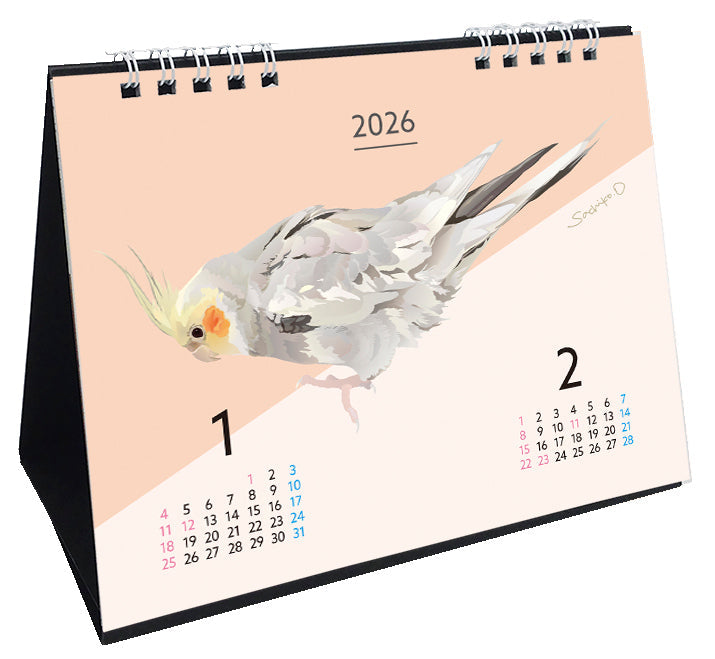 2026 Beautiful Birds Desk Calendar