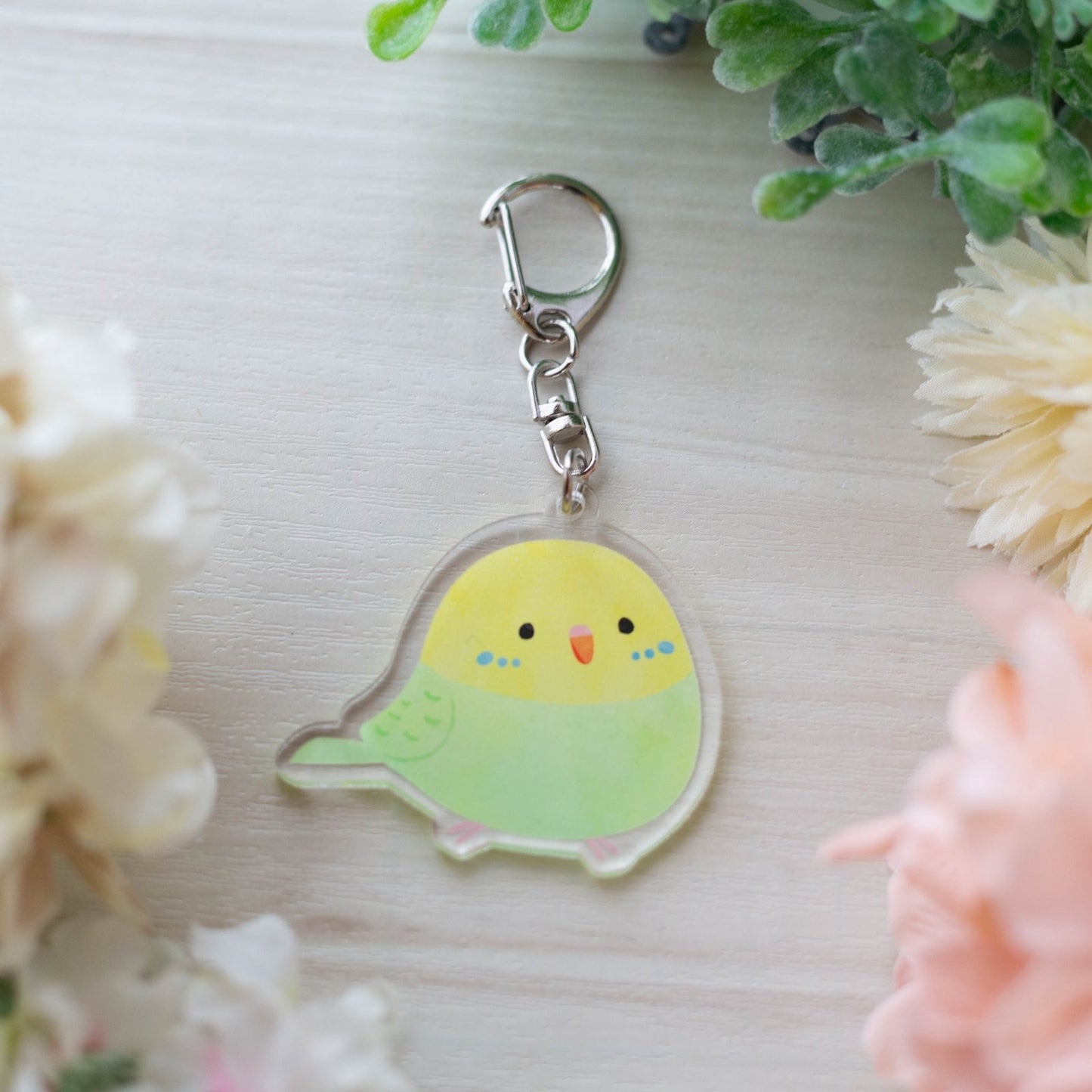 Made-to-Order Budgie Acrylic Key Holder – Order by Nov. 19, 2025/ Estimated Shipping Date: Mid Dec. 2025