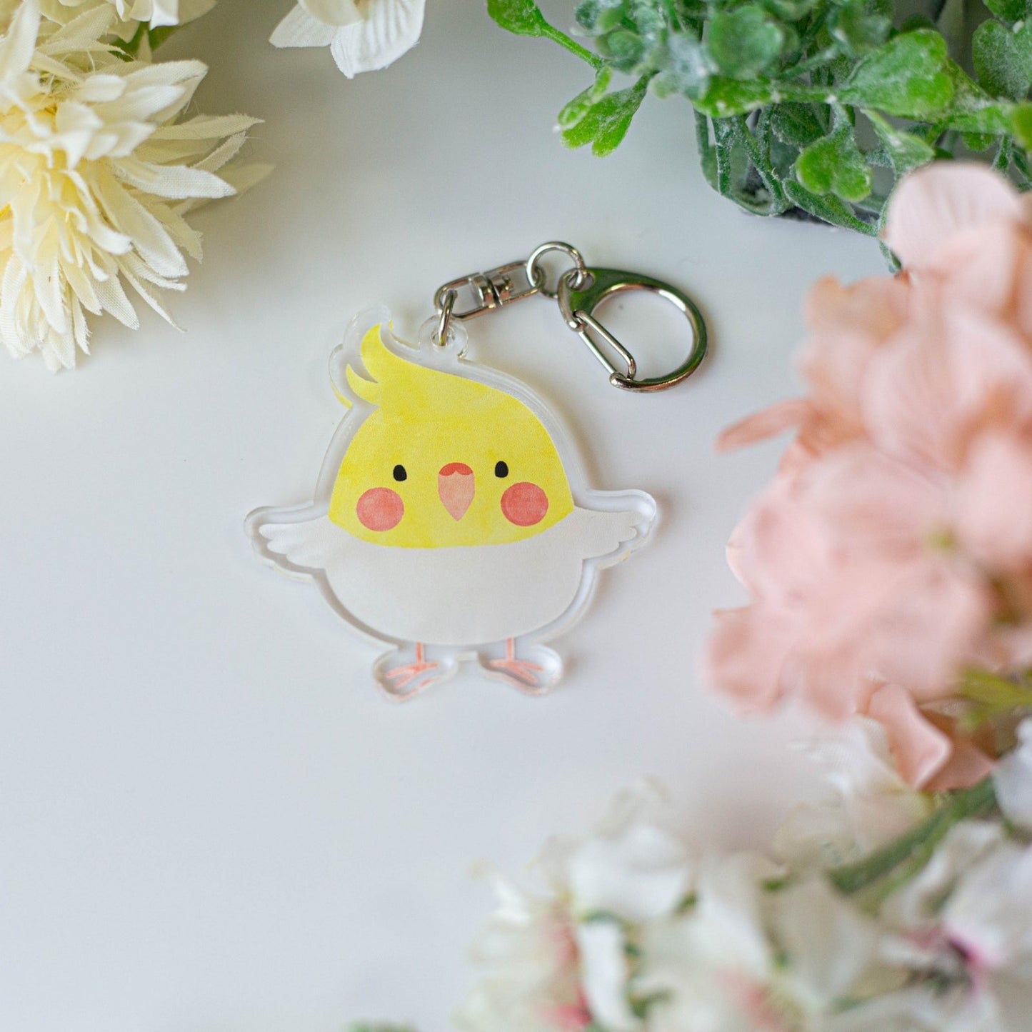 (Made-to-order requests are currently closed. Please wait until we reopen.) Made-to-Order Cockatiel Acrylic Key Holder