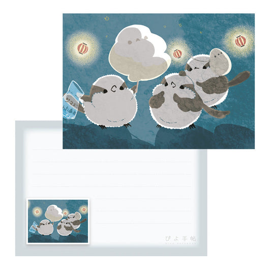 Long-tailed Tit Japanese Summer Festival Memo Pad