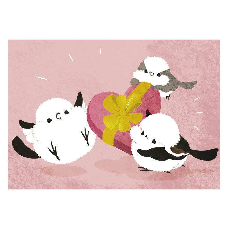 Long-tailed Tit Valentine's Gift Memo Pad