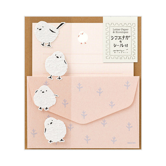 Long-tailed Tit Mini Letter Set with Stickers