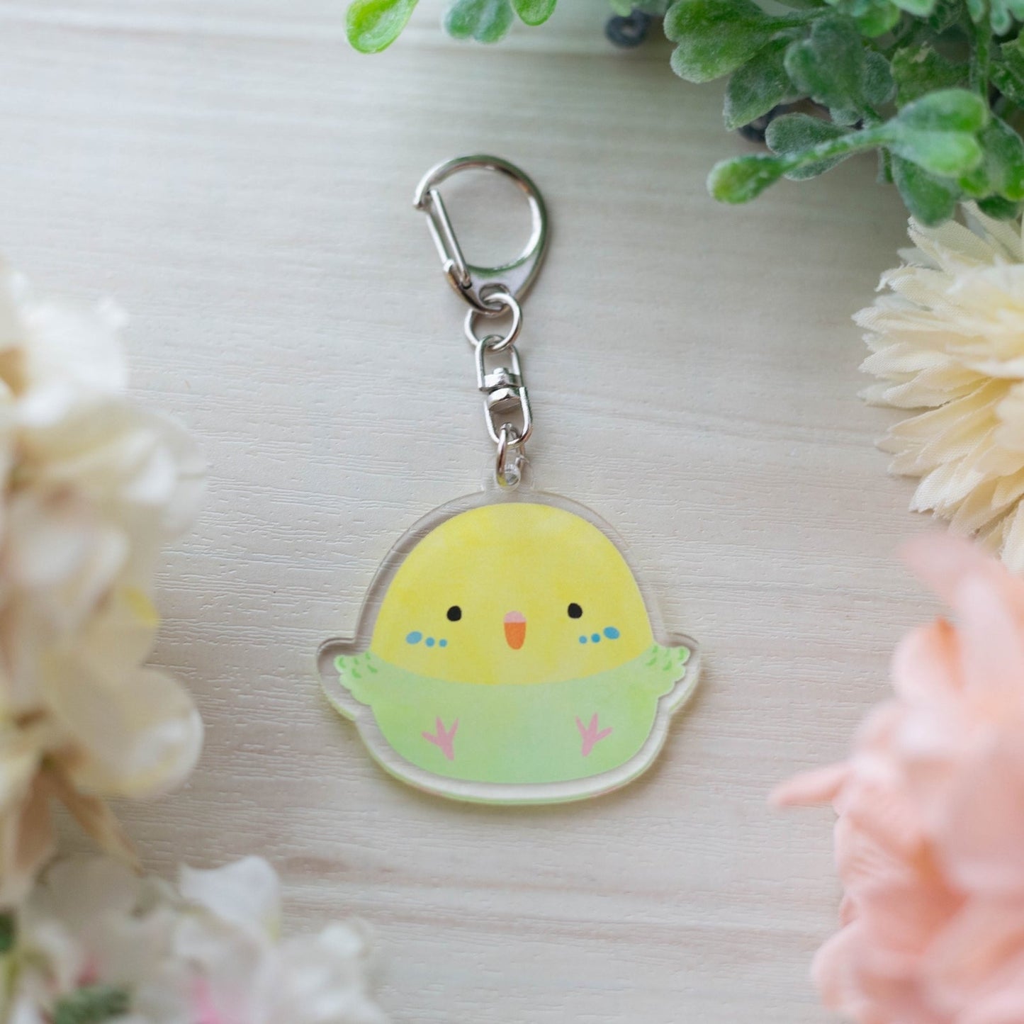 Made-to-Order Budgie Acrylic Key Holder – Order by Nov. 19, 2025/ Estimated Shipping Date: Mid Dec. 2025
