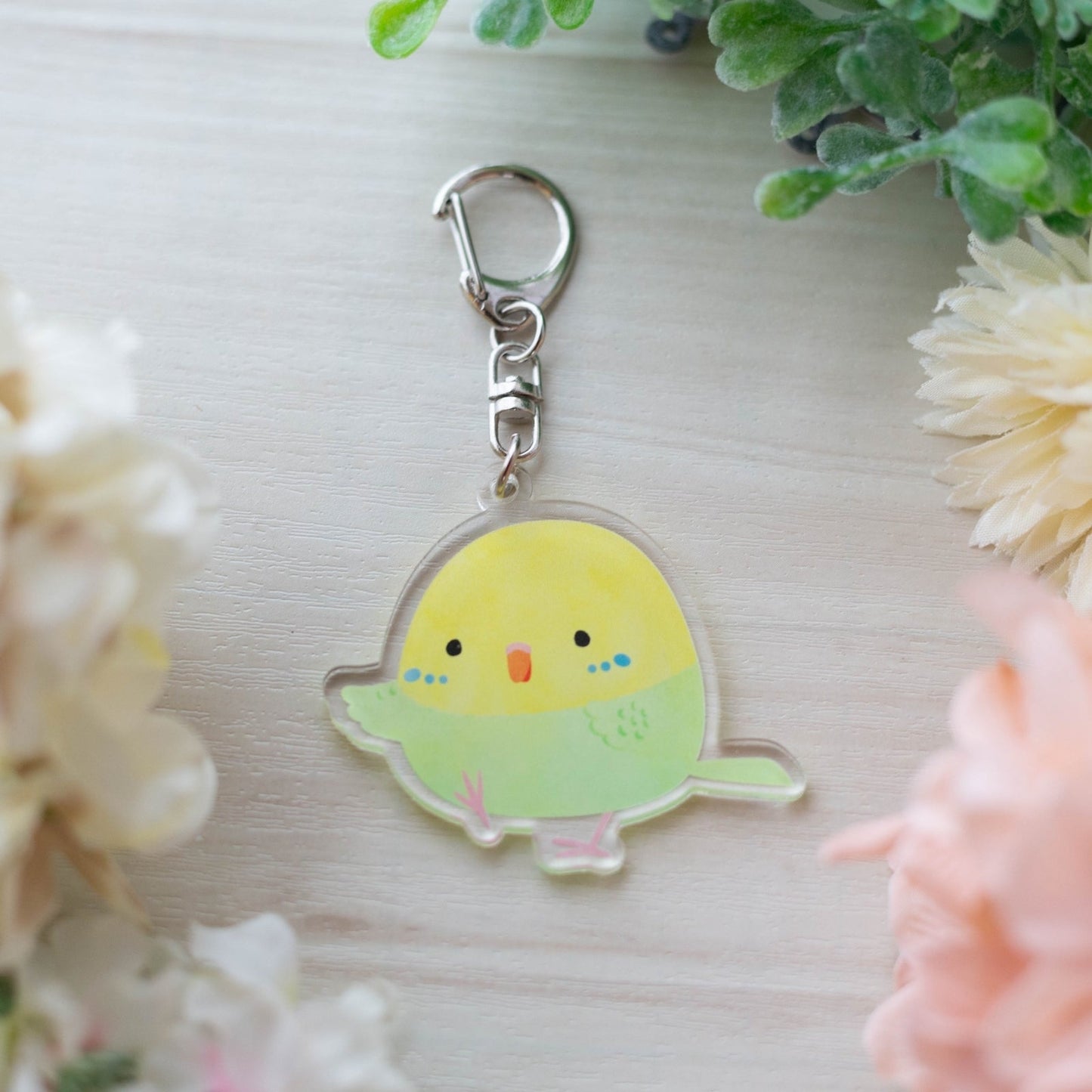 Made-to-Order Budgie Acrylic Key Holder – Order by Nov. 19, 2025/ Estimated Shipping Date: Mid Dec. 2025