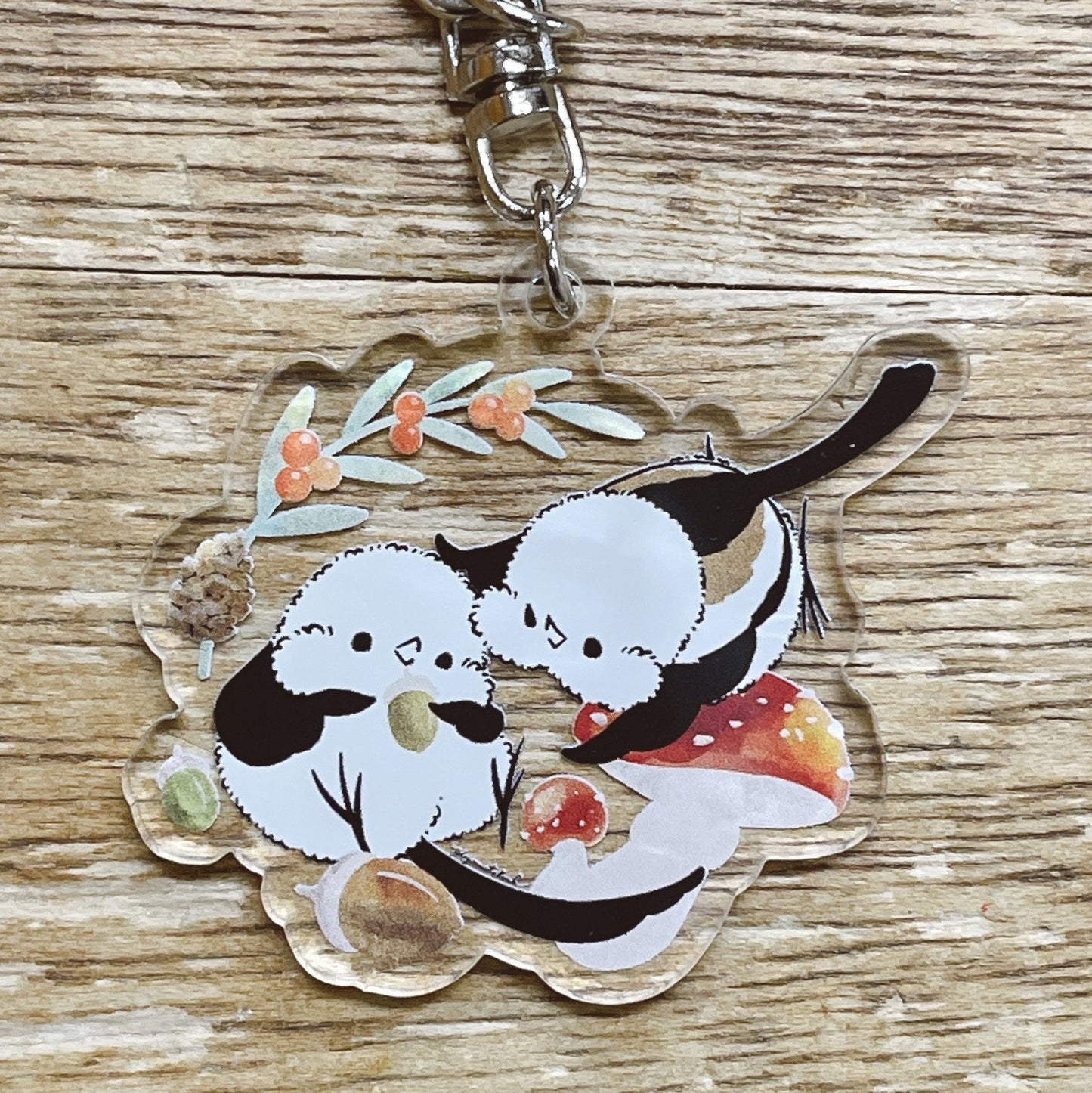 (Made-to-order requests are currently closed. Please wait until we reopen.) Made-to-Order Long-tailed Tit Acrylic Key Holder