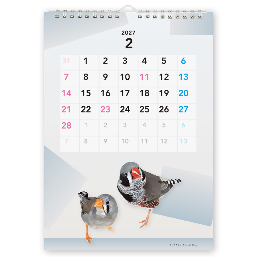 "Pre-order " 2027 Beautiful Birds Wall Calendar