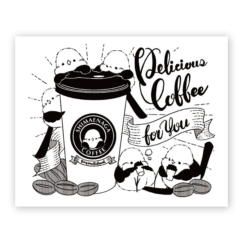 Long-Tailed Tit Memo Pad Coffee