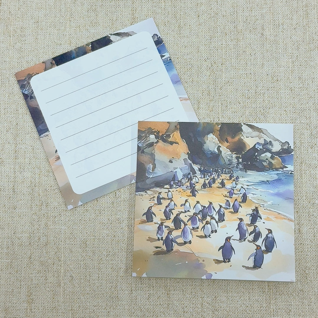 Emperor Penguin Square Memo Pad