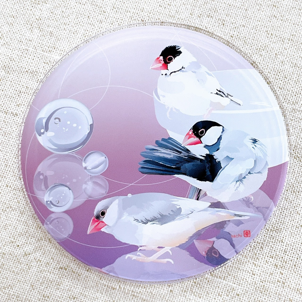 (Made-to-order requests are currently closed. Please wait until we reopen.) Made-to-Order Java Sparrow Acrylic Coaster