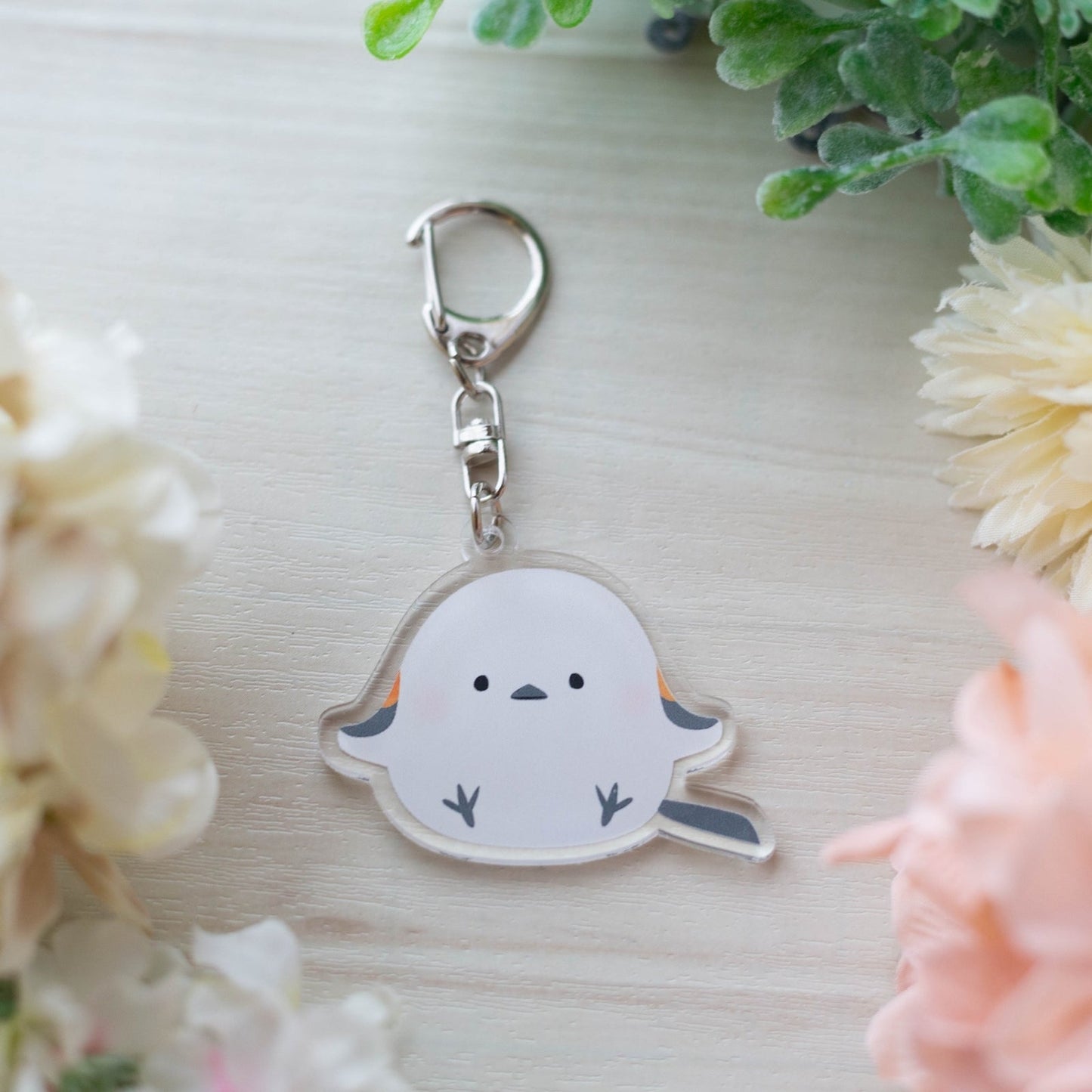 (Made-to-order requests are currently closed. Please wait until we reopen.) Made-to-Order Long-tailed Tit Acrylic Key Holder