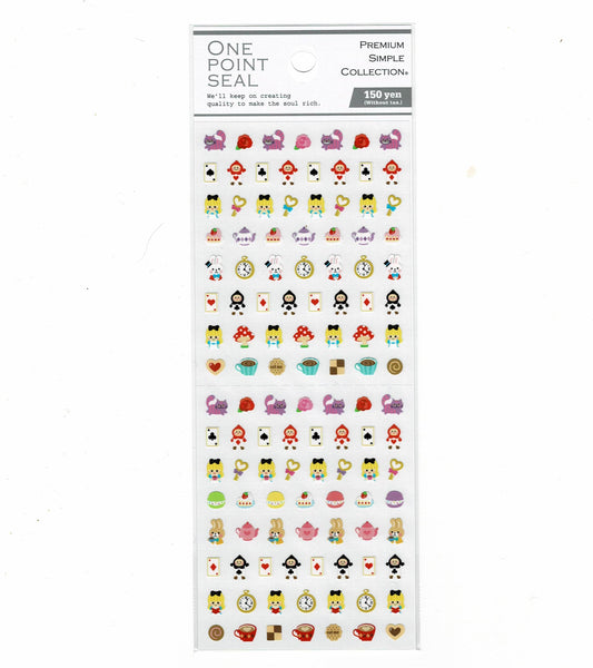 Alice in Wonderland One Point Stickers