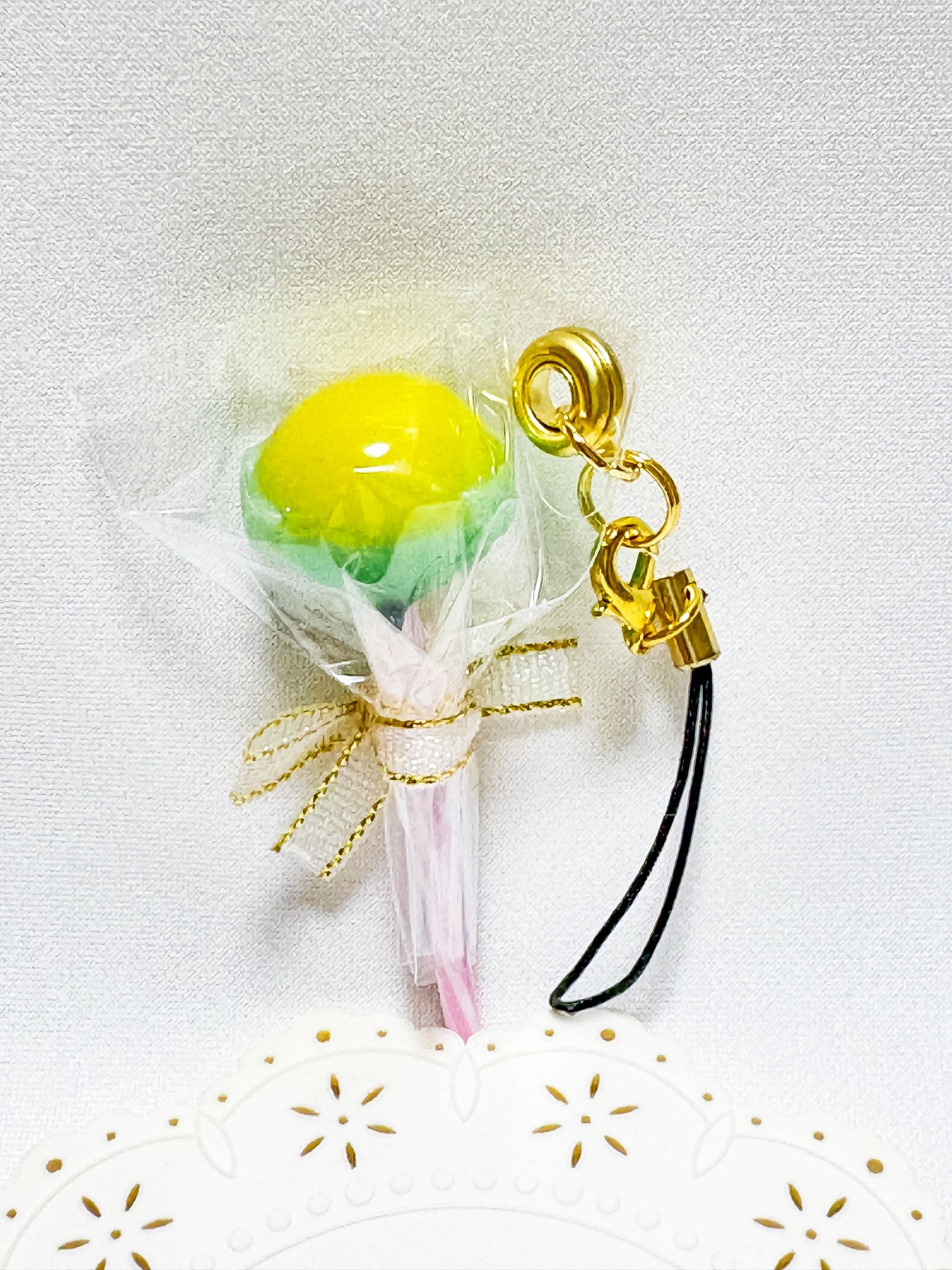Budgie Resin Charm – Lollipop Style - Sweet Birdie Boutique International