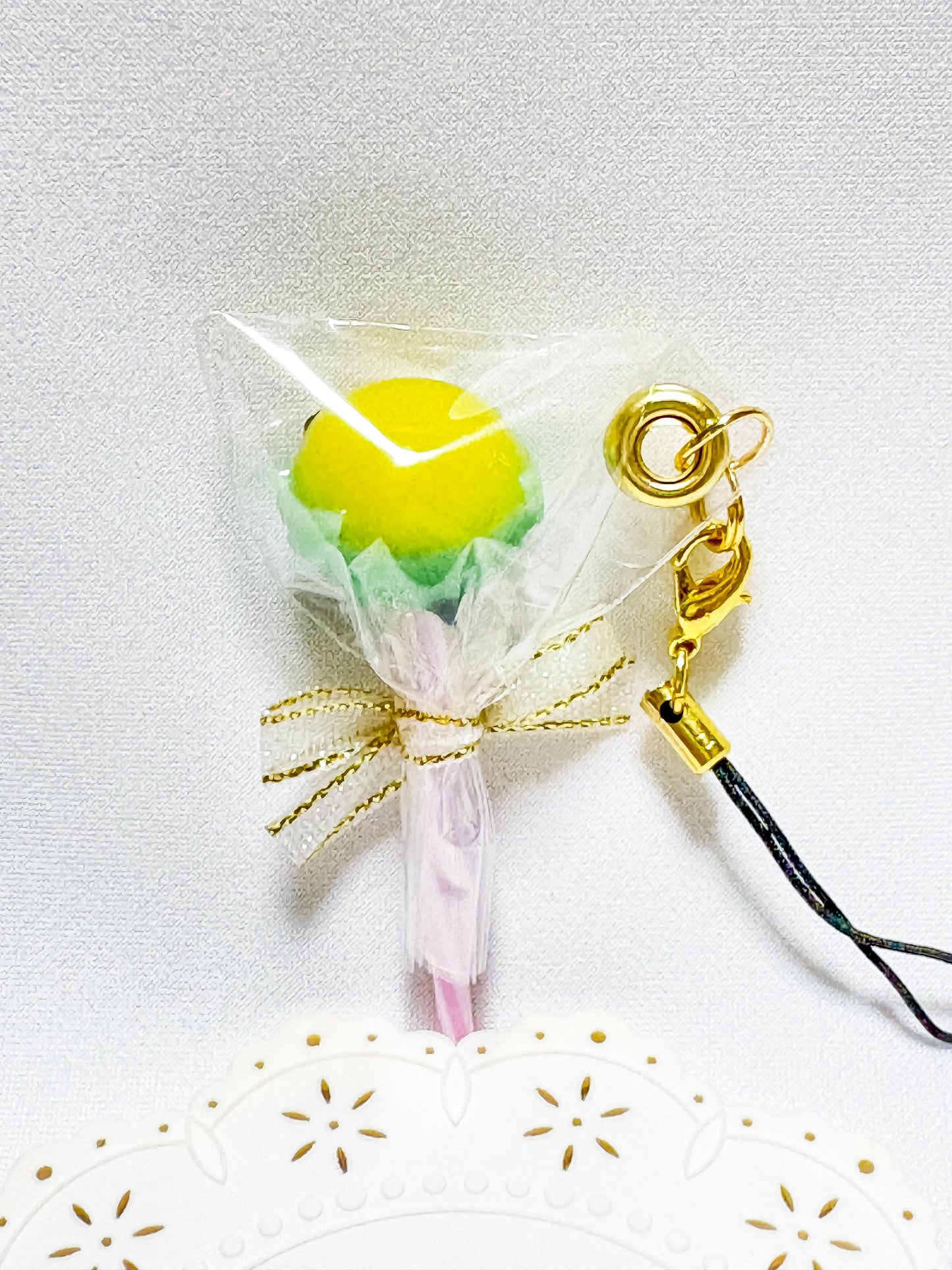 Budgie Resin Charm – Lollipop Style - Sweet Birdie Boutique International