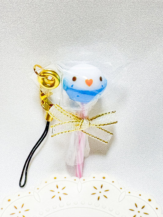 Budgie Resin Charm – Lollipop Style - Sweet Birdie Boutique International