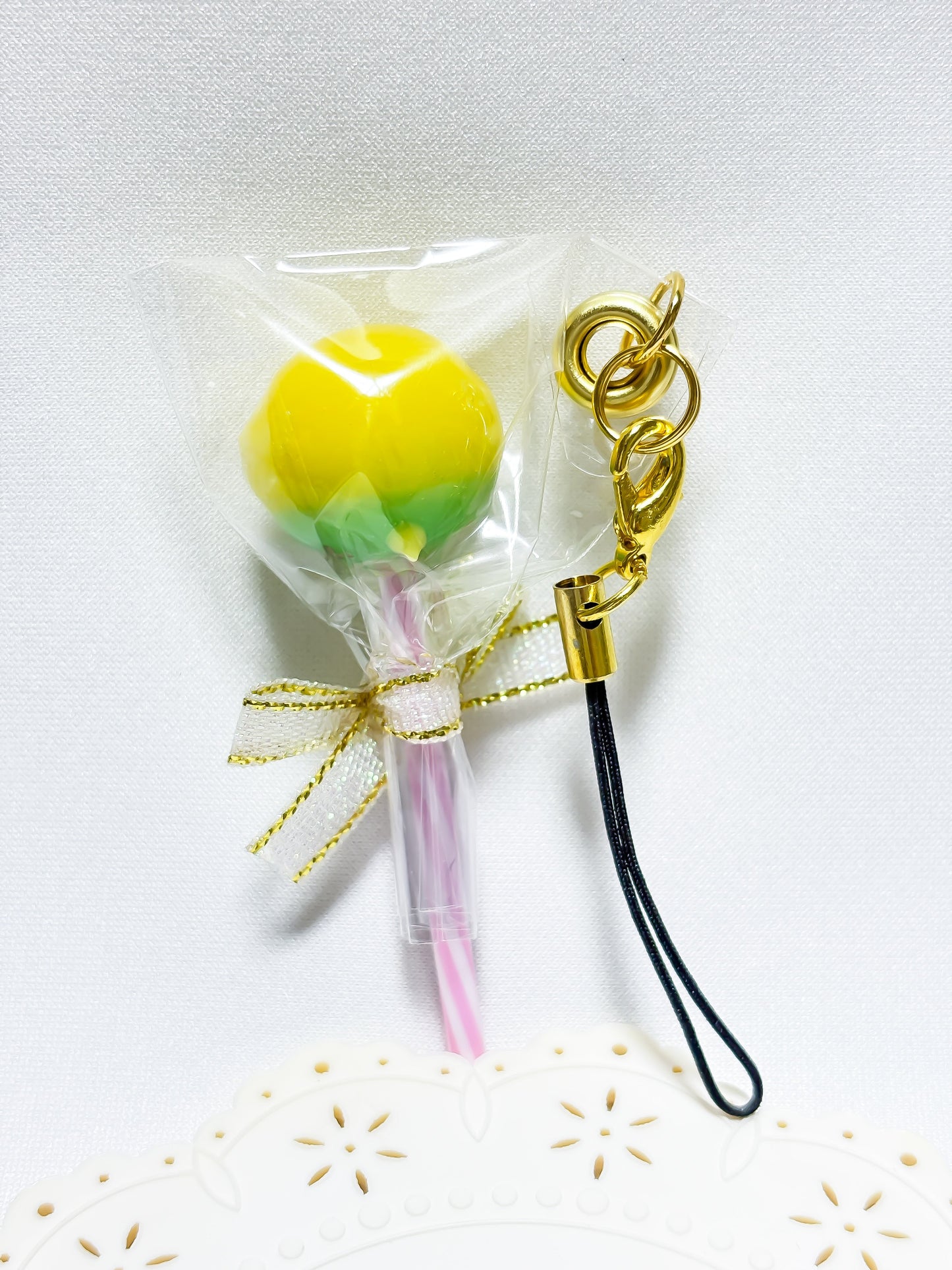 Budgie Resin Charm – Lollipop Style - Sweet Birdie Boutique International