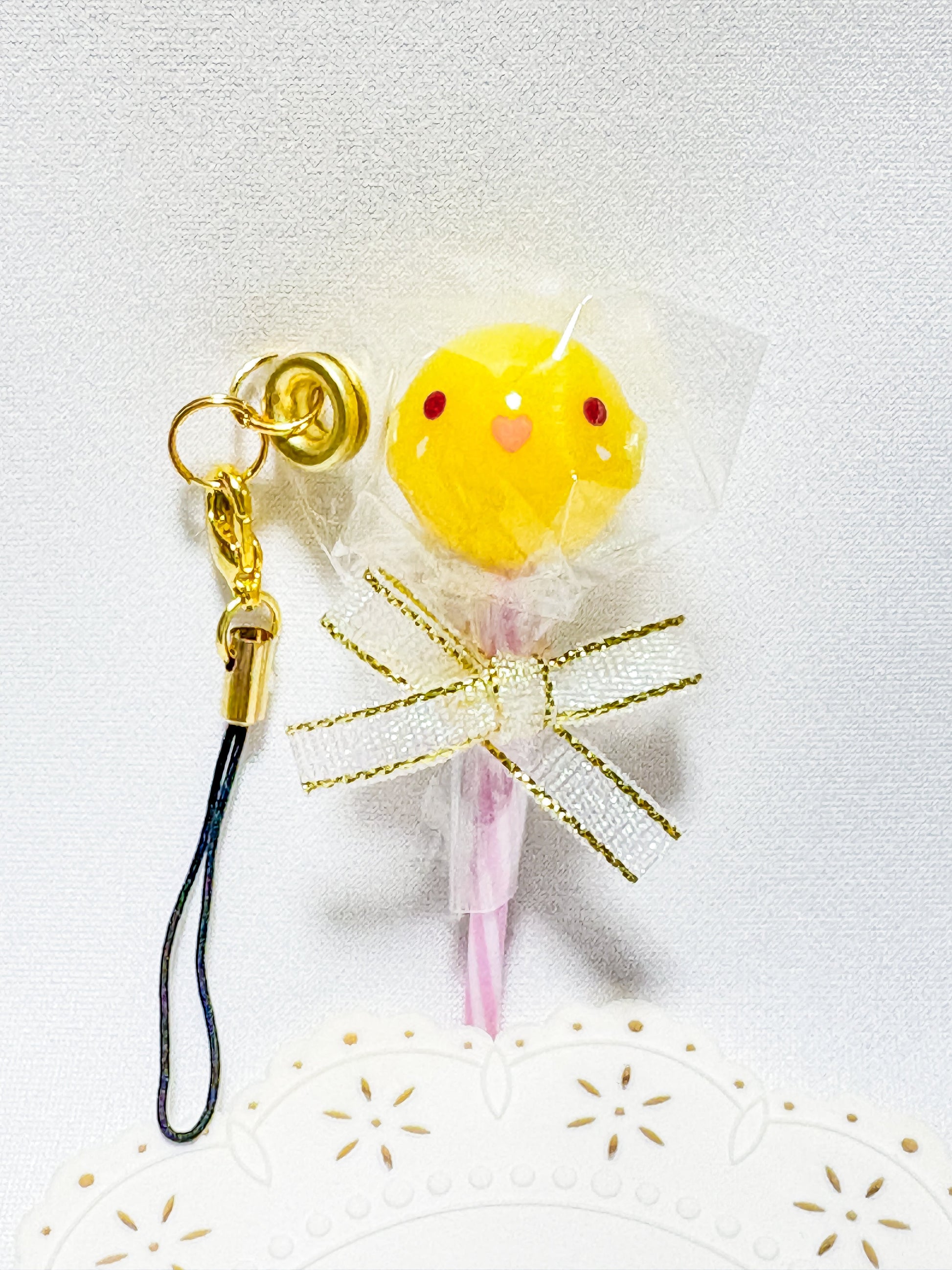 Budgie Resin Charm – Lollipop Style - Sweet Birdie Boutique International