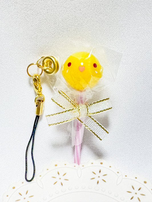 Budgie Resin Charm – Lollipop Style - Sweet Birdie Boutique International