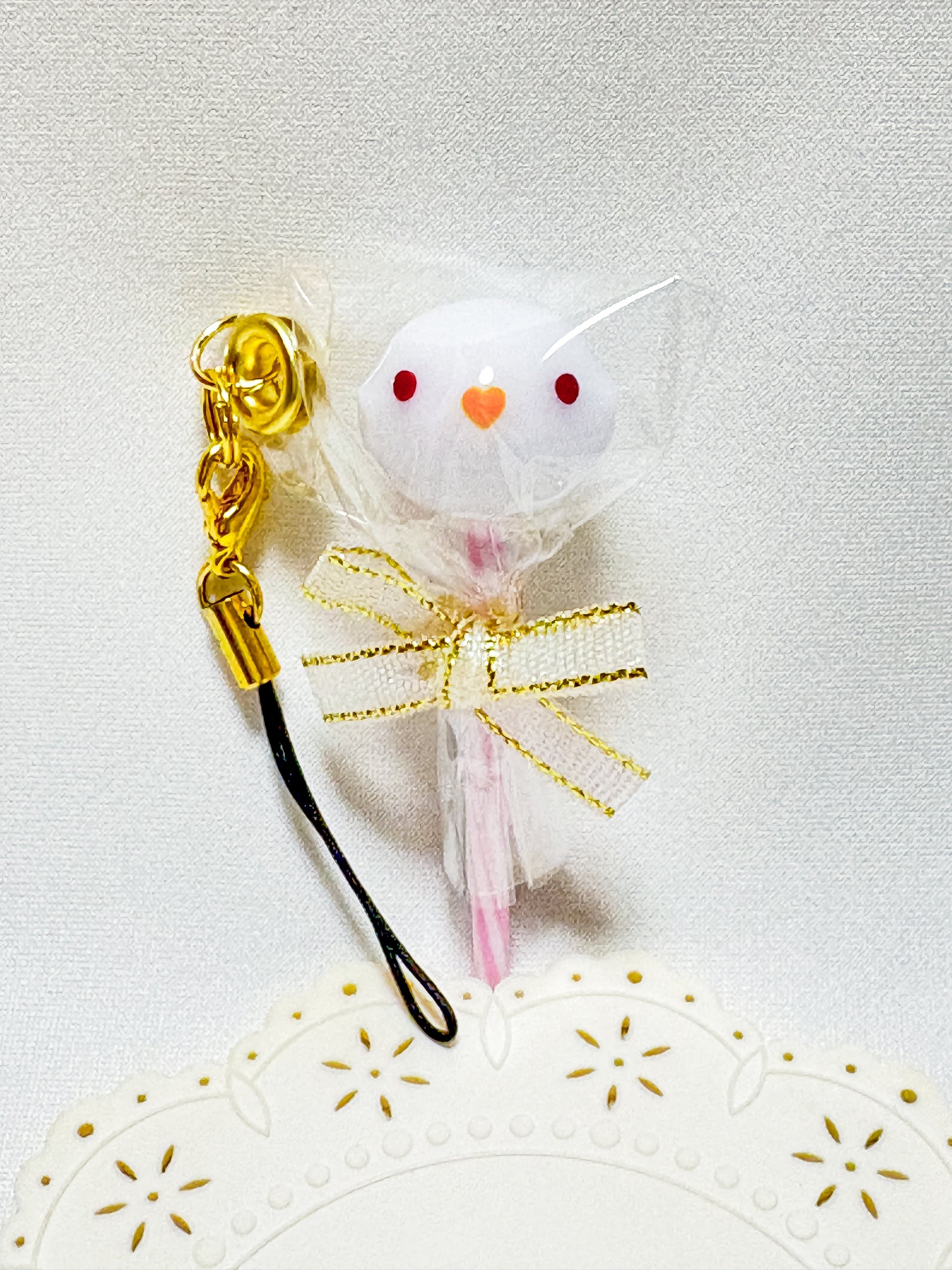 Budgie Resin Charm – Lollipop Style - Sweet Birdie Boutique International