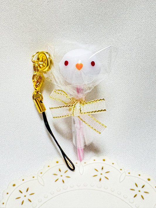 Budgie Resin Charm – Lollipop Style - Sweet Birdie Boutique International