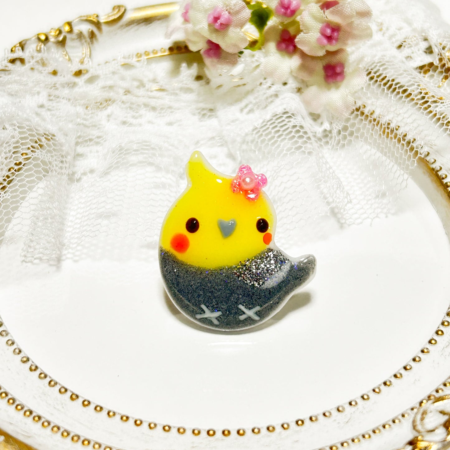 Cockatiel Pin Brooch