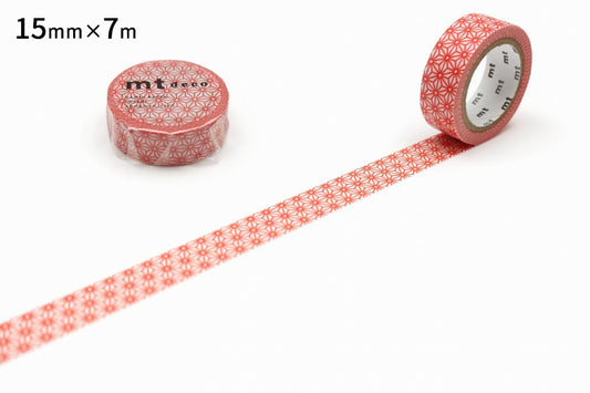 mt deco Hemp Leaf Vermilion Red Japanese Washi Tape Masking Tape