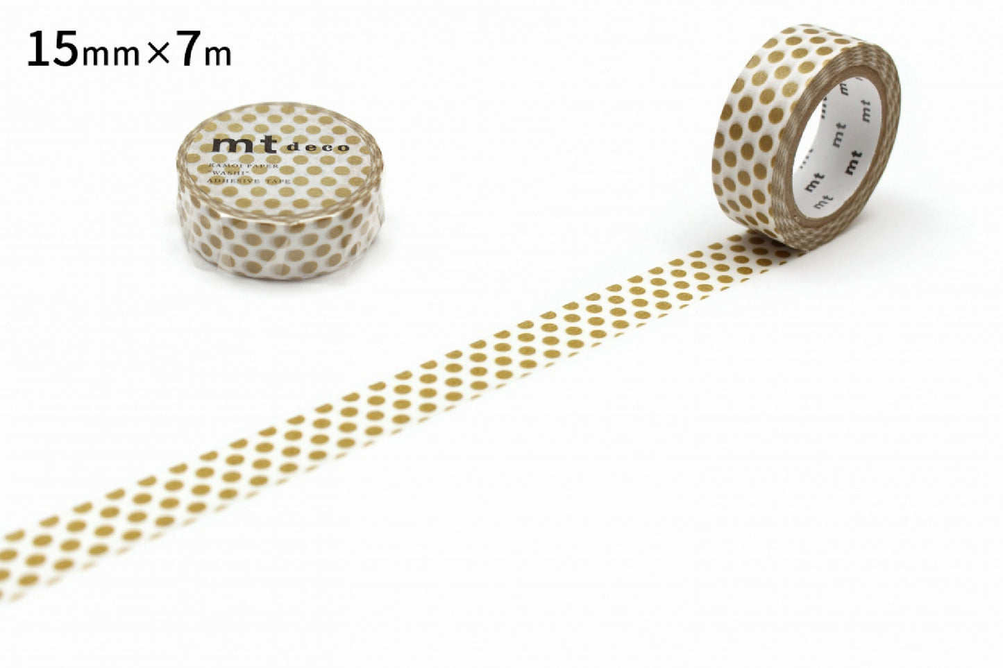 mt Deco Dot Gold Japanese Washi Tape Masking Tape