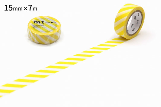 mt Deco Stripe Lemon Japanese Washi Tape