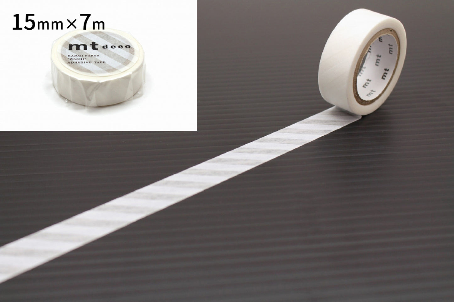 mt deco Stripe White Japanese Washi Tape Masking Tape