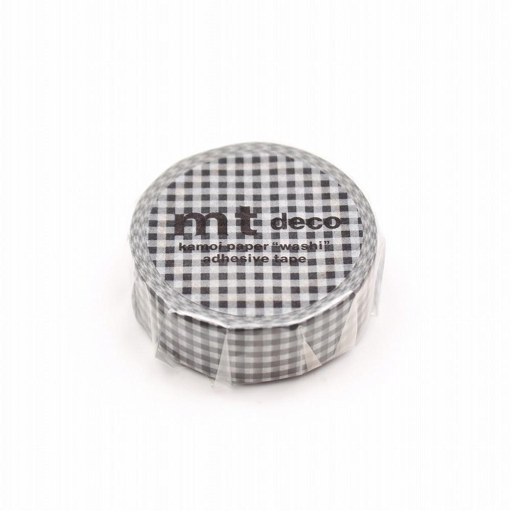 mt deco Gingham Check Black Japanese Washi Tape