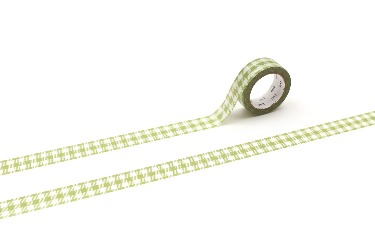 mt deco Gingham Check Light Moss Green Japanese Washi Tape