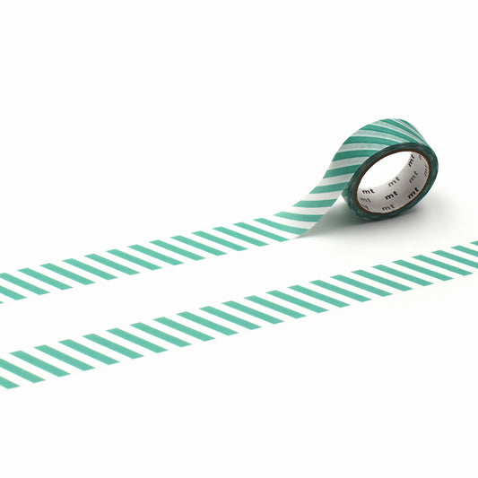 mt Deco Stripe Emerald Green Japanese Washi Tape Masking Tape