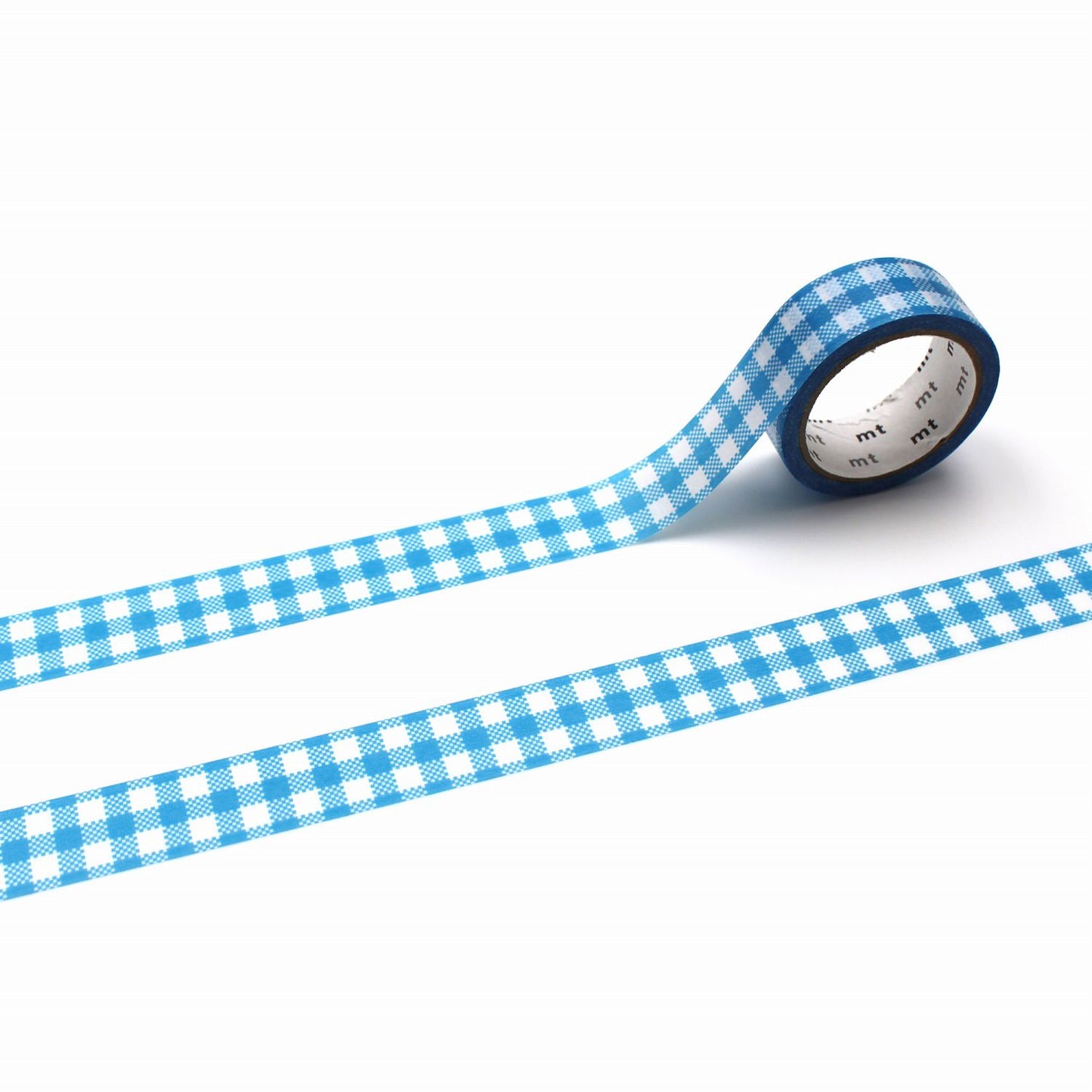 mt Deco Gingham Check Blue Japanese Washi Tape Masking Tape