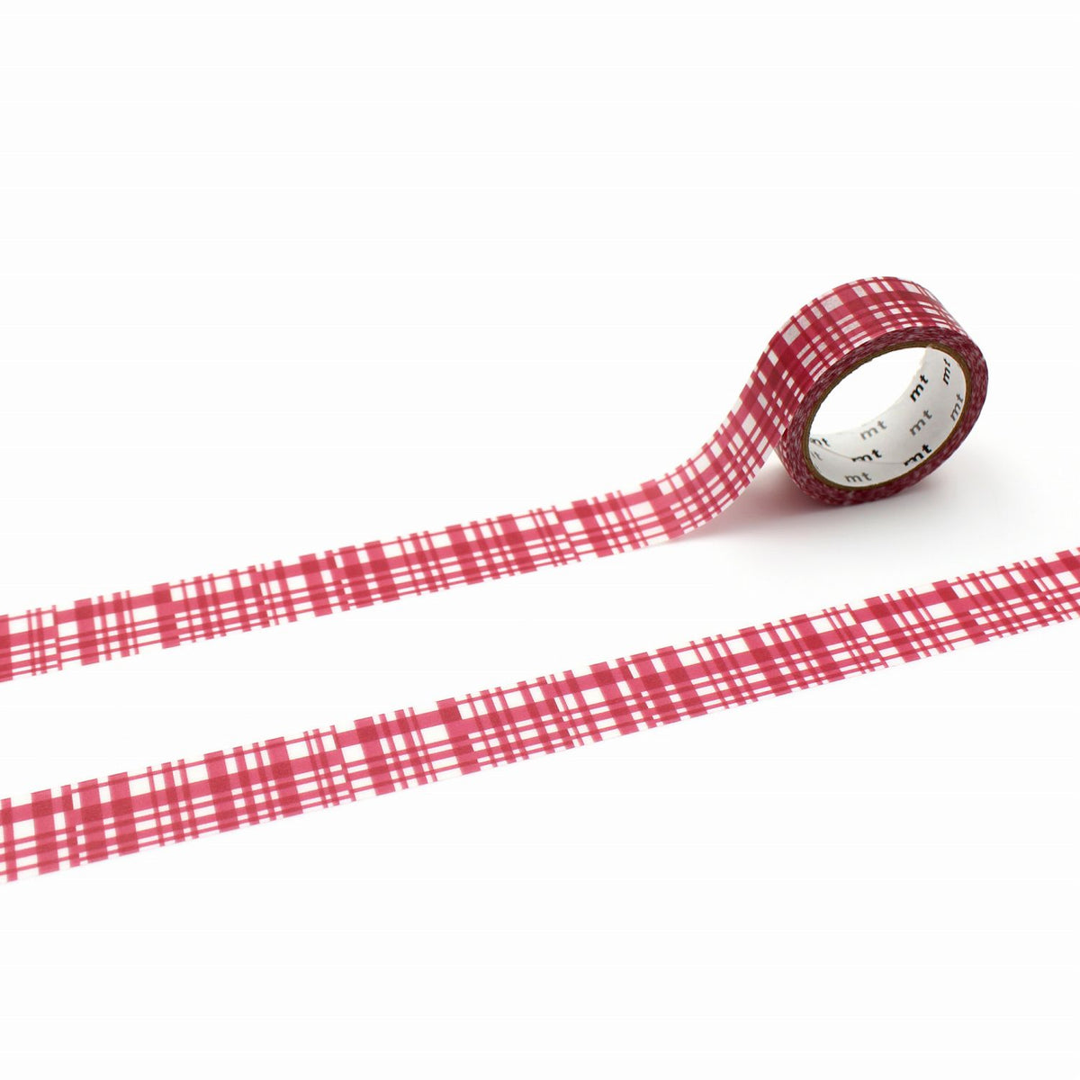 mt deco Random Gingham Check Wine Red Japanese Washi Tape Masking Tape
