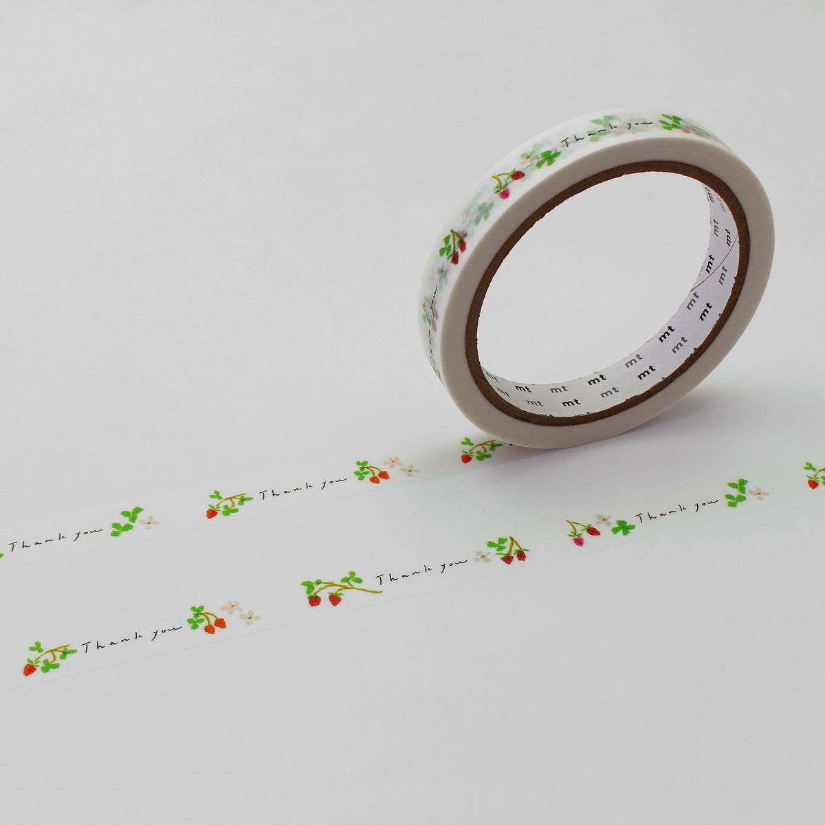 mt large core Strawberry Thank You Japanese Washi Masking Tape Strong Adhesive
