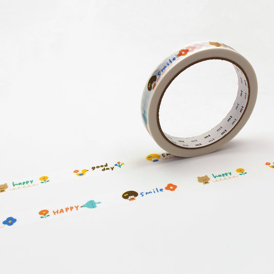 mt large core Smile Japanese Washi Masking Tape Strong Adhesive - Sweet Birdie Boutique International