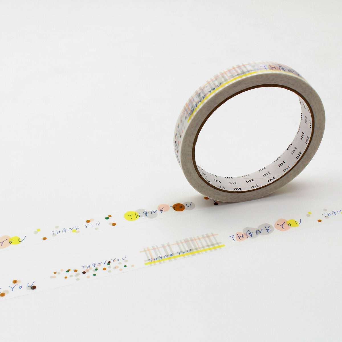 mt large core Dotline Thank You Japanese Washi Masking Tape Strong Adhesive