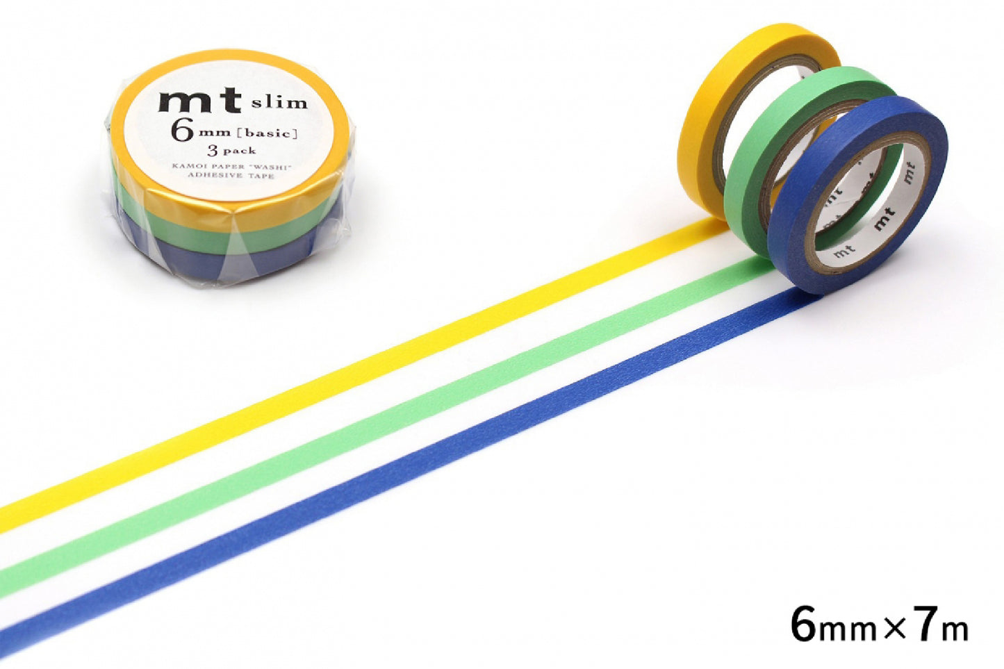 mt slim G basicJapanese Washi Tape 6mm 3 Rolls