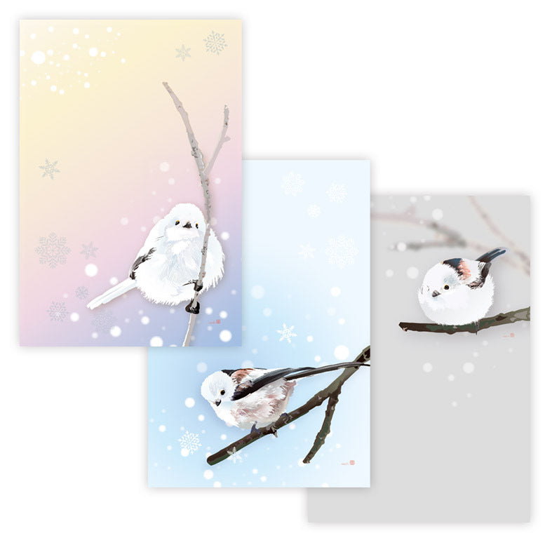 Long-tailed Tit Postcards Set of 6 - 3 designs