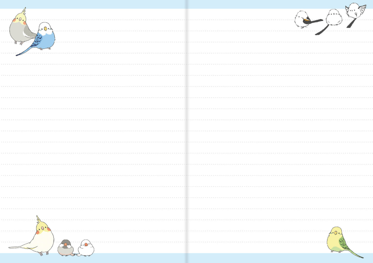 2026 Long-tailed Tit Budgie Java Sparrow Cockatiel Planner Diary Schedule Book A6 size (December 2025 Start)