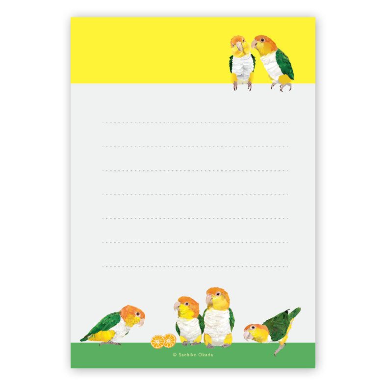 White-bellied Caique Mini Memo Pad