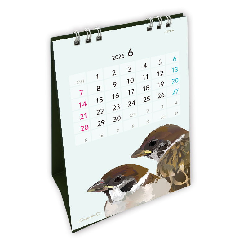 2026 Beautiful Birds Desk Calendar