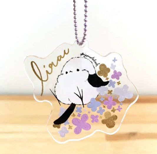 (Made-to-order requests are currently closed. Please wait until we reopen.) Made-to-Order Long-tailed Tit Acrylic Key Holder