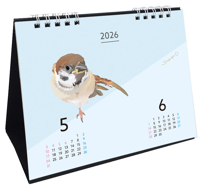 2026 Beautiful Birds Desk Calendar